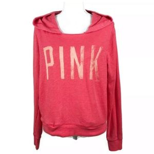 PINK Victoria's Secret Hoodie Coral Pink Soft SZ M